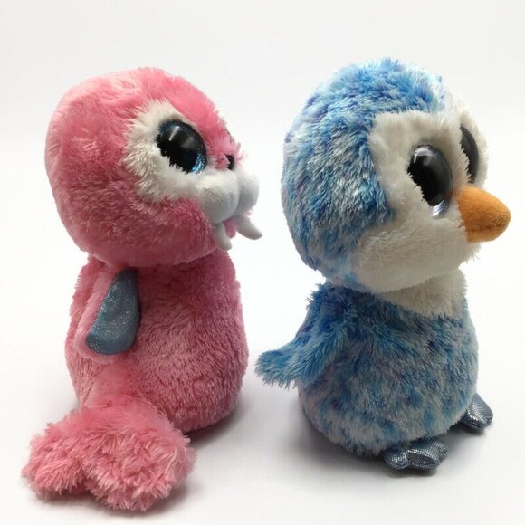 Ty Beanie Boos Arctic Animals Ice Cube Tusk Pongo Waddles Penguin Seal Walrus - Picture 9 of 15
